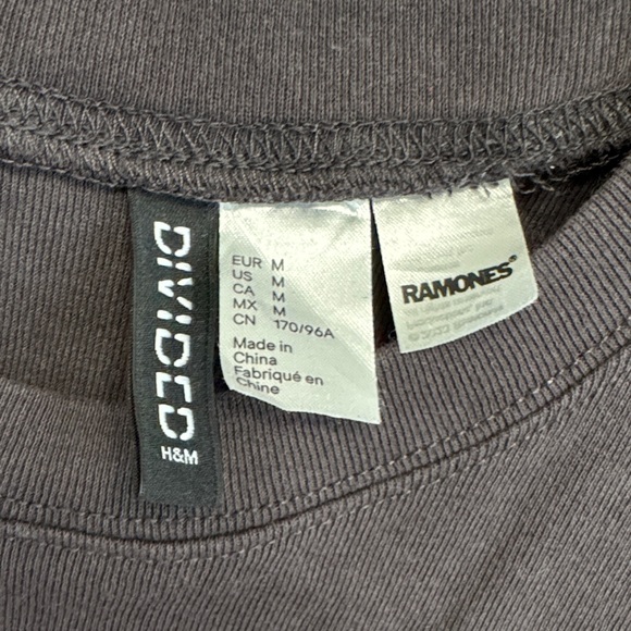 Divided Black Ramones Graphic Crop Top - Picture 3 of 3